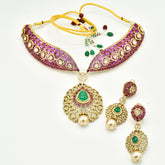 Zaafirah Majestic Stone Collar Necklace - The Pashm